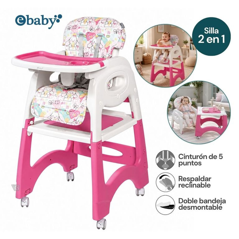 Silla de comer Escritorio LARA EB645-1 Rosa conejo Rosado claro