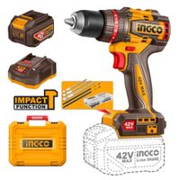 Taladro Percutor INGCO 42V 69Nm Brushless + Kit CIDLI426981