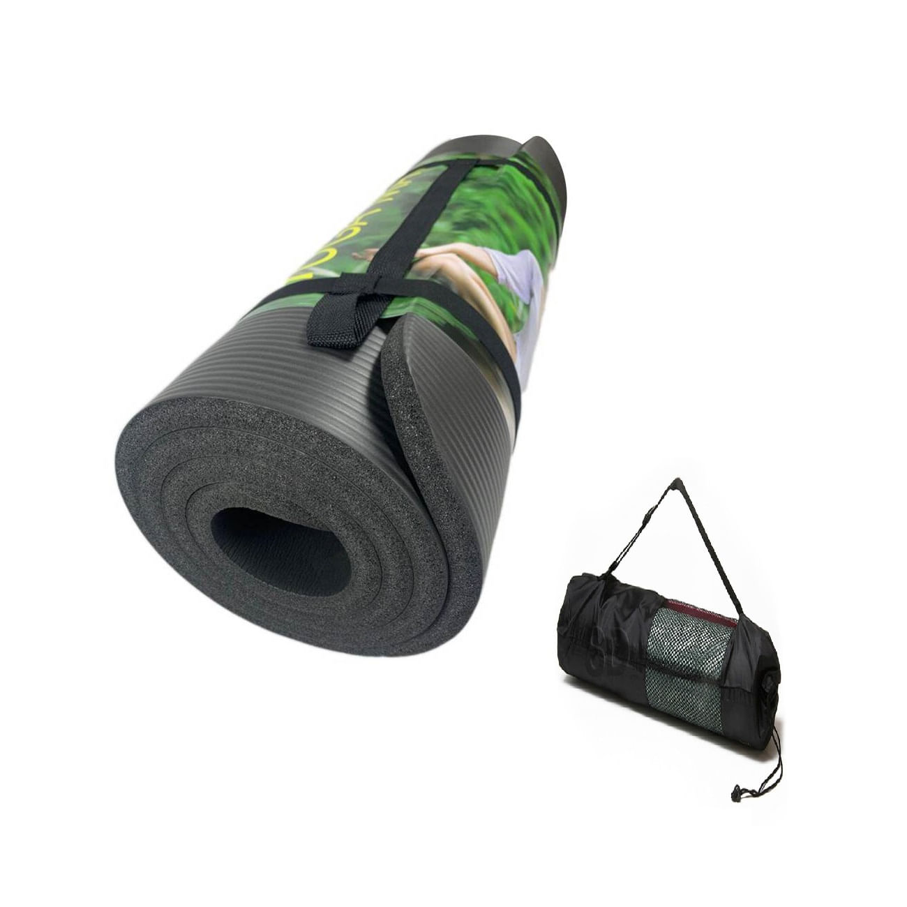 Colchoneta Yoga Mat Extra Gruesa 20 Mm Pilates Gym Negro