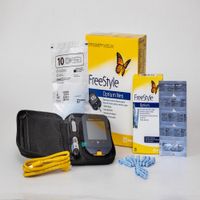 Kit Glucometro Abbott FreeStyle Optium Neo y Tiras Reactivas Caja x25 Unidades