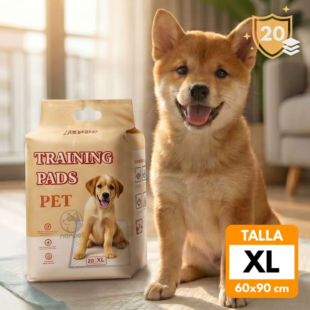 Pañal Piso para Perros 60x90cm Talla XL 20und NANPET