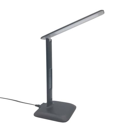 Lámpara de Escritorio Inspire Alex LED 740lm 6500K Negro con Dimmer y Carga USB