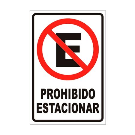 Cartel de Prohibido Estacionar 60x40cm