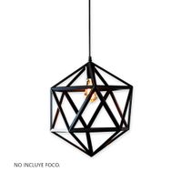 Lámpara colgante 5th Avenue Negro E27 1 luz Orange