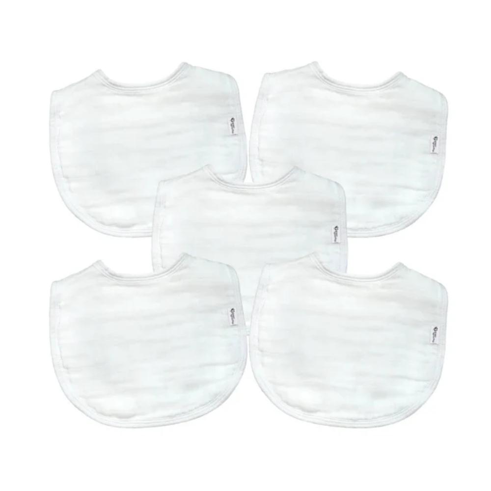 Pack de 5 baberos - Blancos