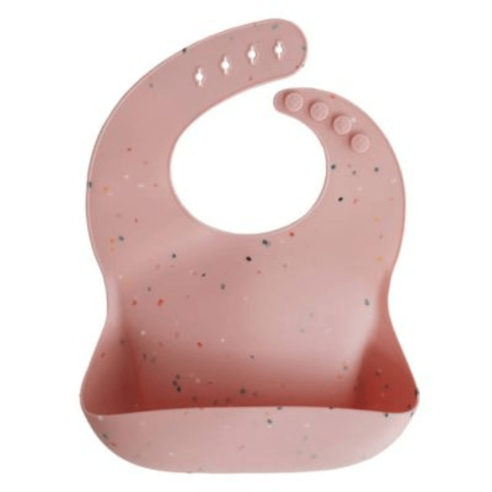 Babero de silicona- pink confetti