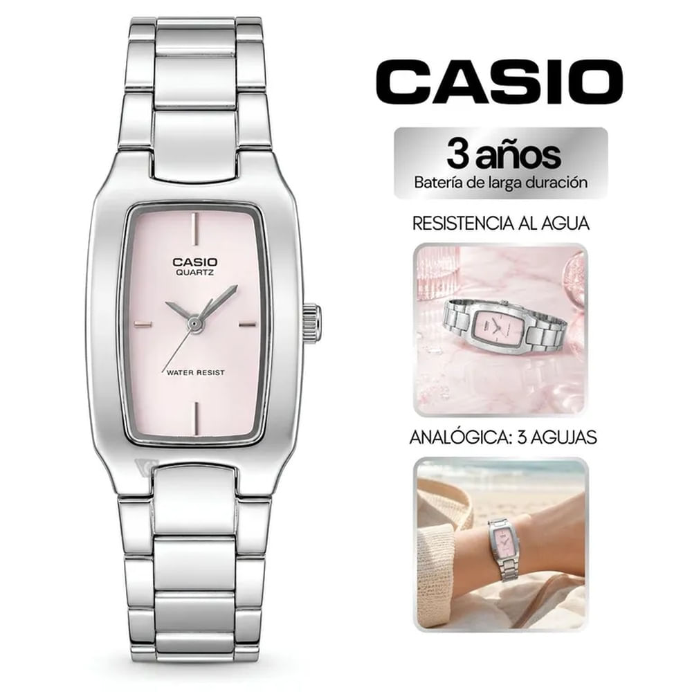 Reloj Casio Para Mujer LTP-1165A-4C Rosa Talla única