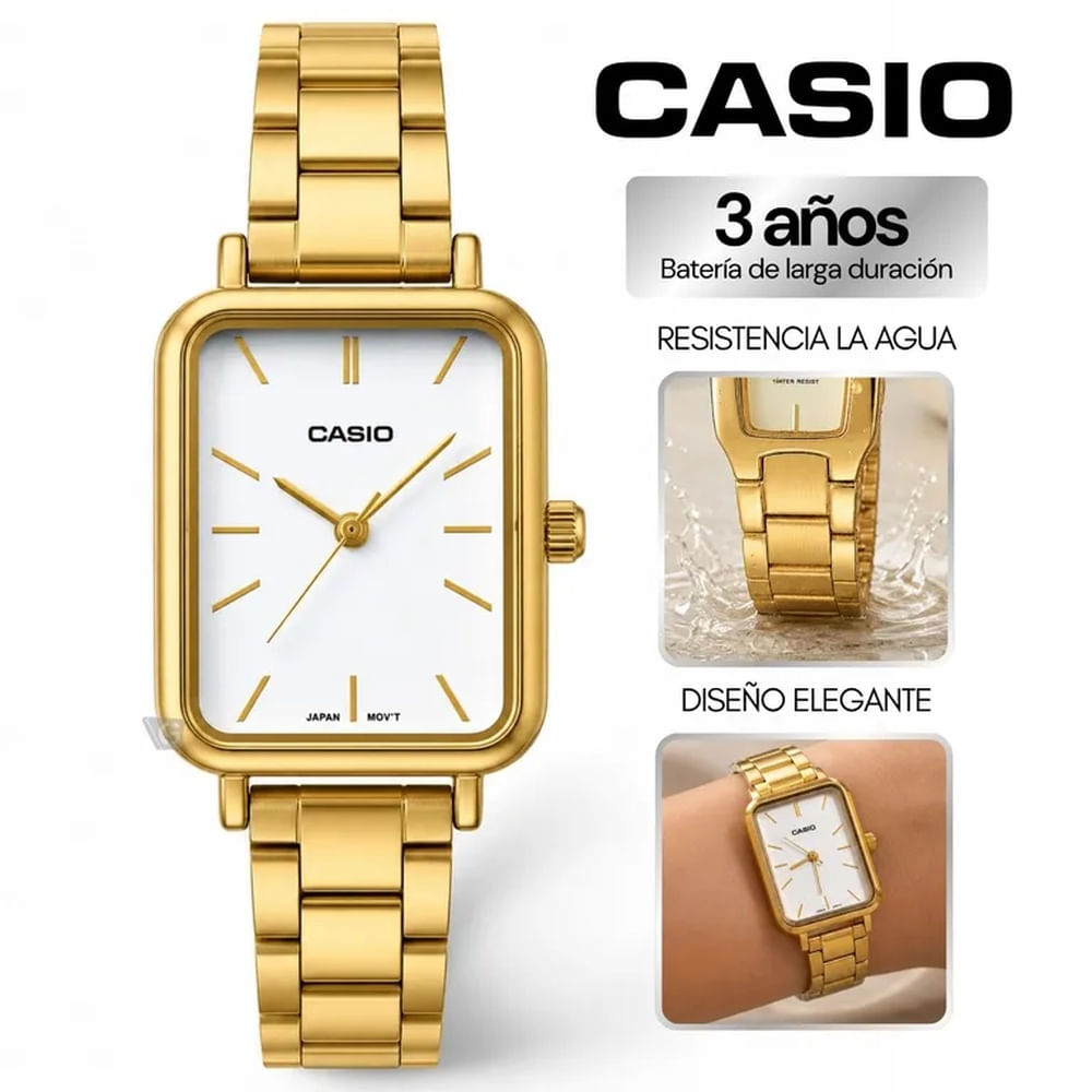 Reloj Casio Para Mujer LTP-V009G-7E Dorado Talla única