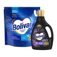 Pack Detergente Líquido BOLÍVAR Cuidado Total Doypack 3L + Suavizante BOLÍVAR Plus Lavanda Galonera 2.8L