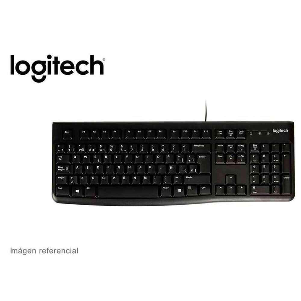 TECLADO LOGITECH K120 NEGRO USB Español Silencioso