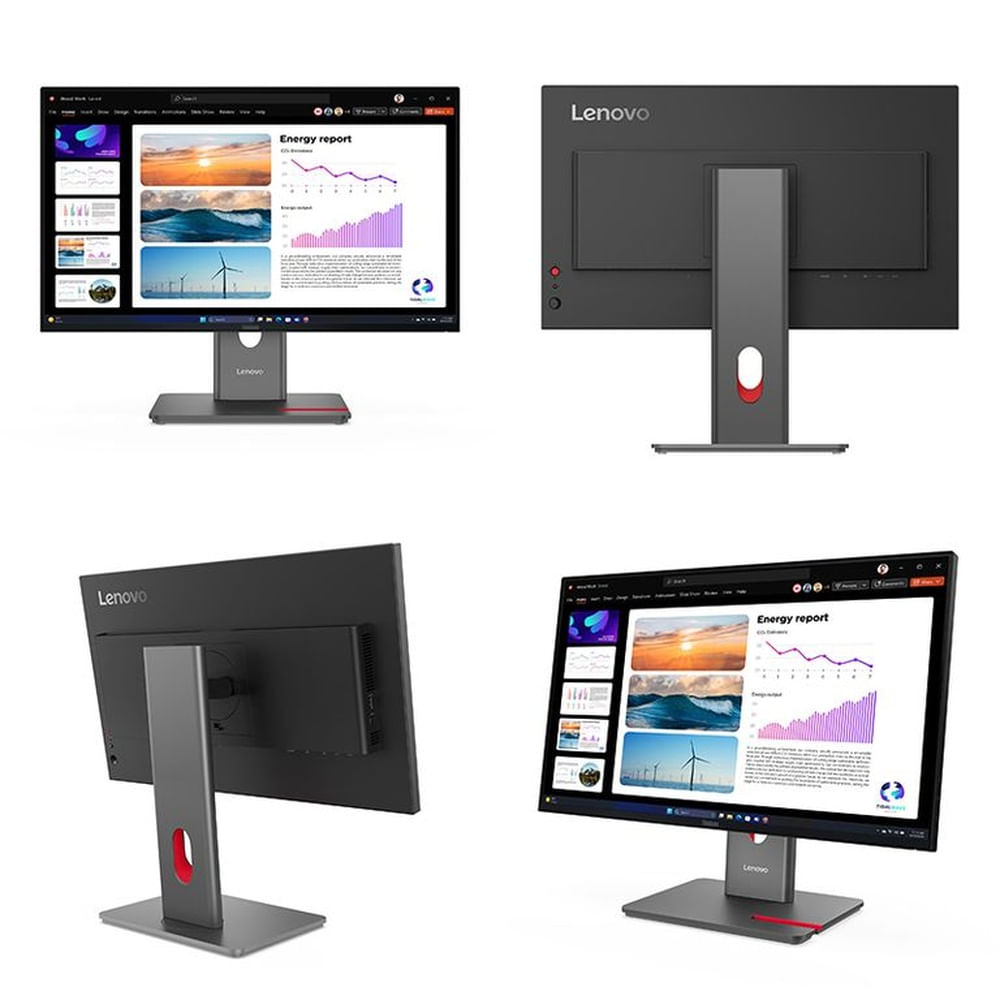 Monitor Plano Lenovo ThinkVision P24Q-40, 23.8 QHDIPSHDMIDPDP-OUTUSB-AUSB-BUSB-C