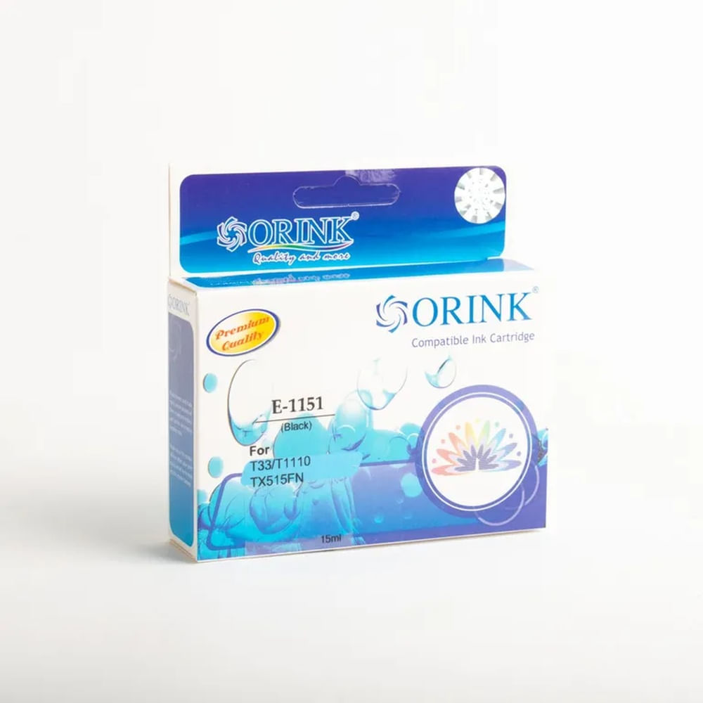 Cartucho de tinta Compatible Orink T 115  Negro  Black 15 ml