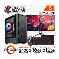 PC GAMER RYZEN 5 2400G RAM 16GB SSD 512GB -MONITOR con KIT