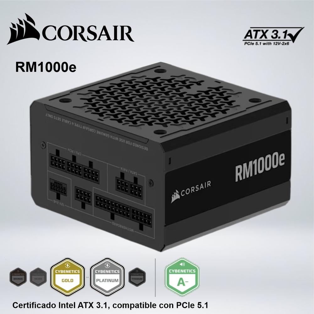 FUENTE DE ALIMENTACIÓN CORSAIR RM1000e 1000W MODULAR