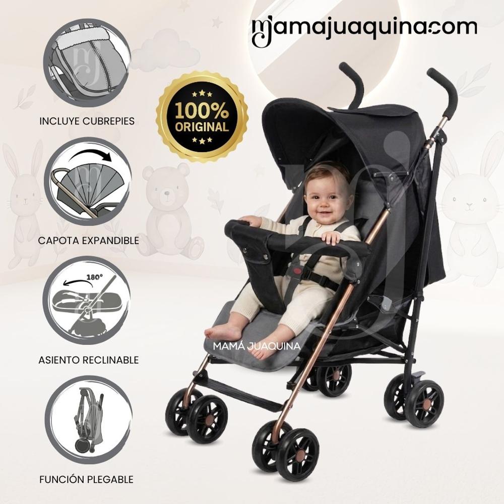 Coche Bastón Reclinable PARIS AMORE Edición Especial Gray
