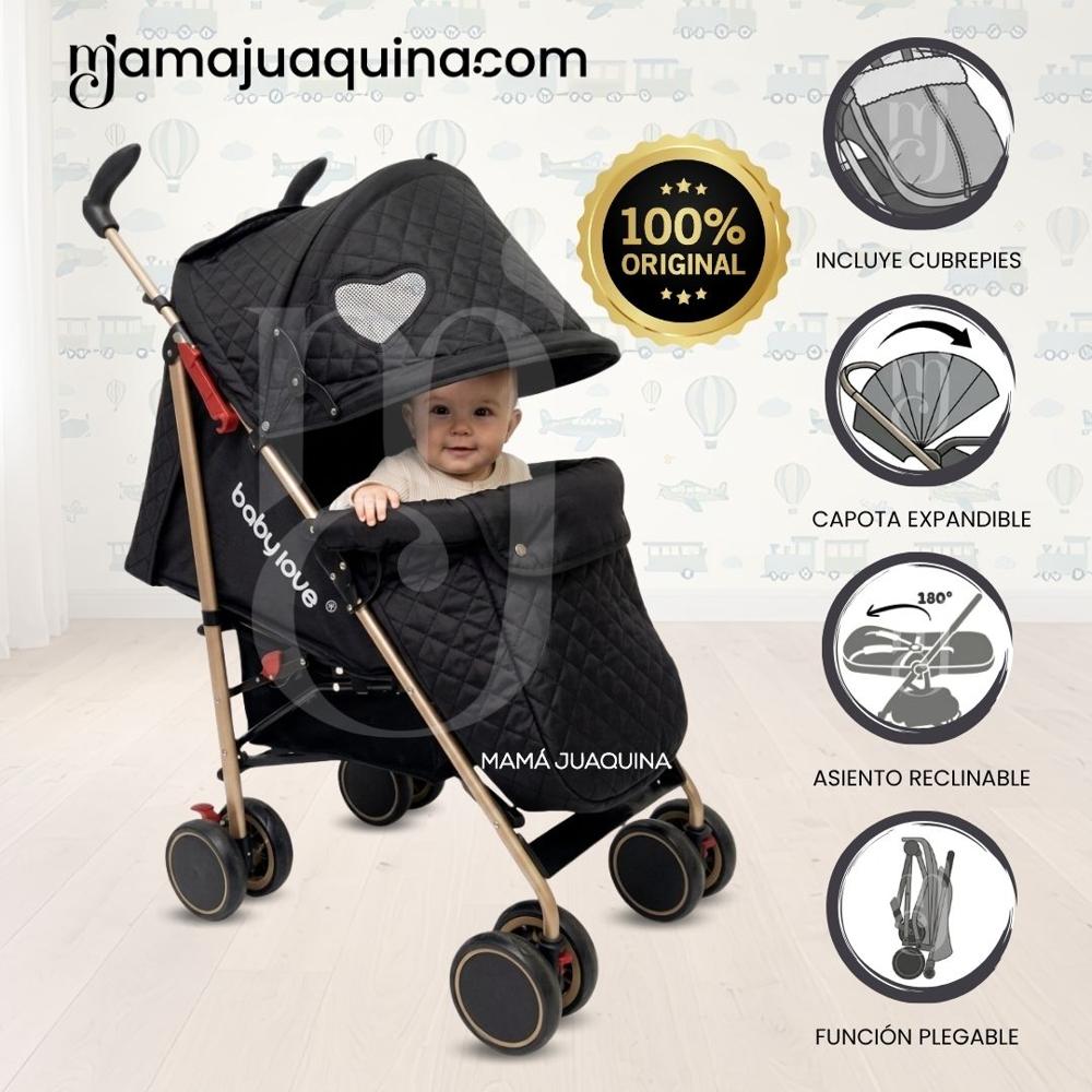 Coche Bastón Plegado Compacto ISABEL GOLD II Edición Exclusiva Black
