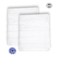Set de 2 toallas Spa de Mano 650gr. de 47cm x 70cm Blanco