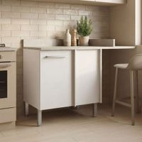 Módulo esquinero bajo de cocina Lunar Blanco Orange