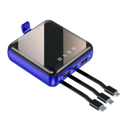 Cargador portatil 6000mah con cable y linterna Miccell