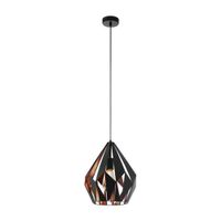 Lámpara Colgante Eglo Carlton 1 60w Acero Negro/Cobre 1 Luz