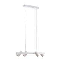 Lámpara Colgante Eglo Gatuela 25w Acero Blanco 4 Luces