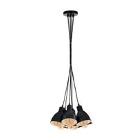 Lámpara Colgante EGLO Priddy Acero Negro 7 Luces