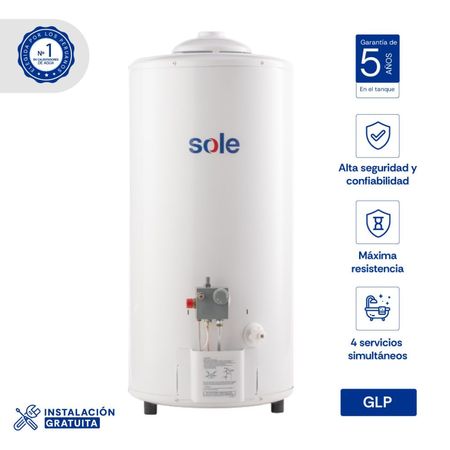 Termotanque a Gas Sole GLP Tipo A 75L Blanco