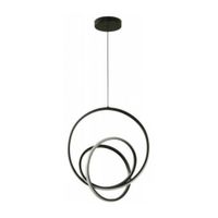 Lámpara Colgante LED Ikelite Circulos 36W Luz Cálida Negro