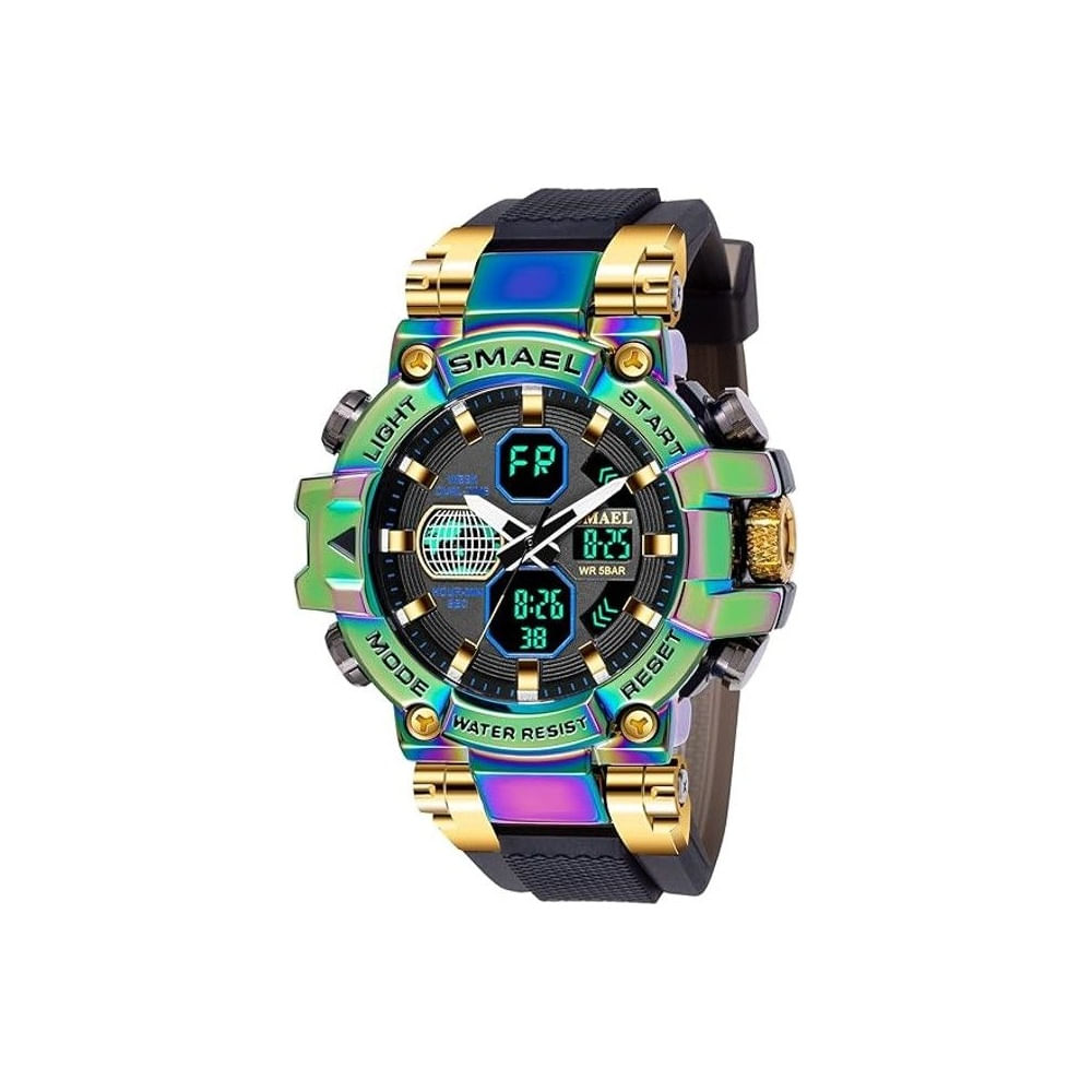 Reloj pulsera digital LED SMAEL 8027 doble hora Multicolor