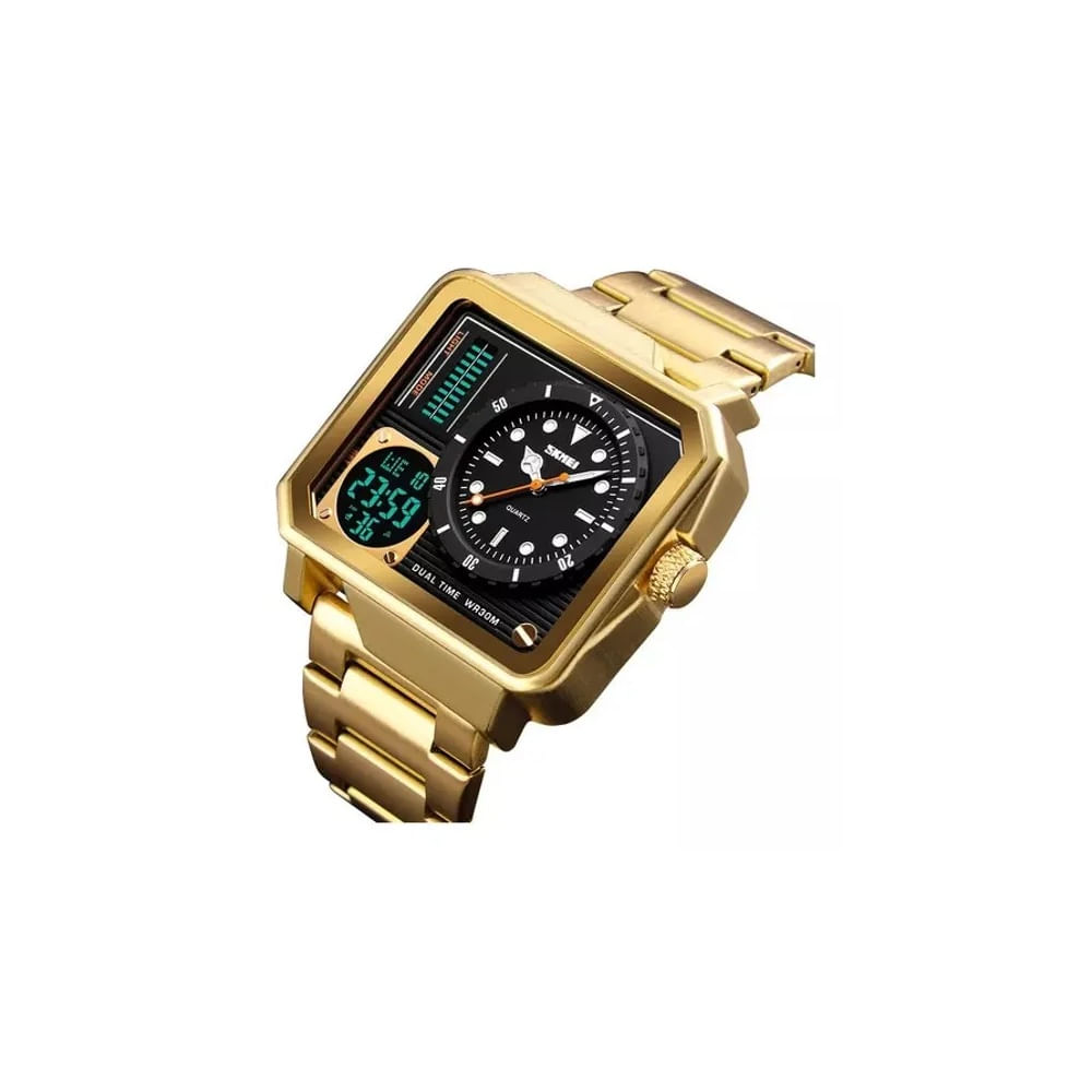 Reloj SKMEI 1392 Metálico resistente al agua Hombre Dorado Metálico