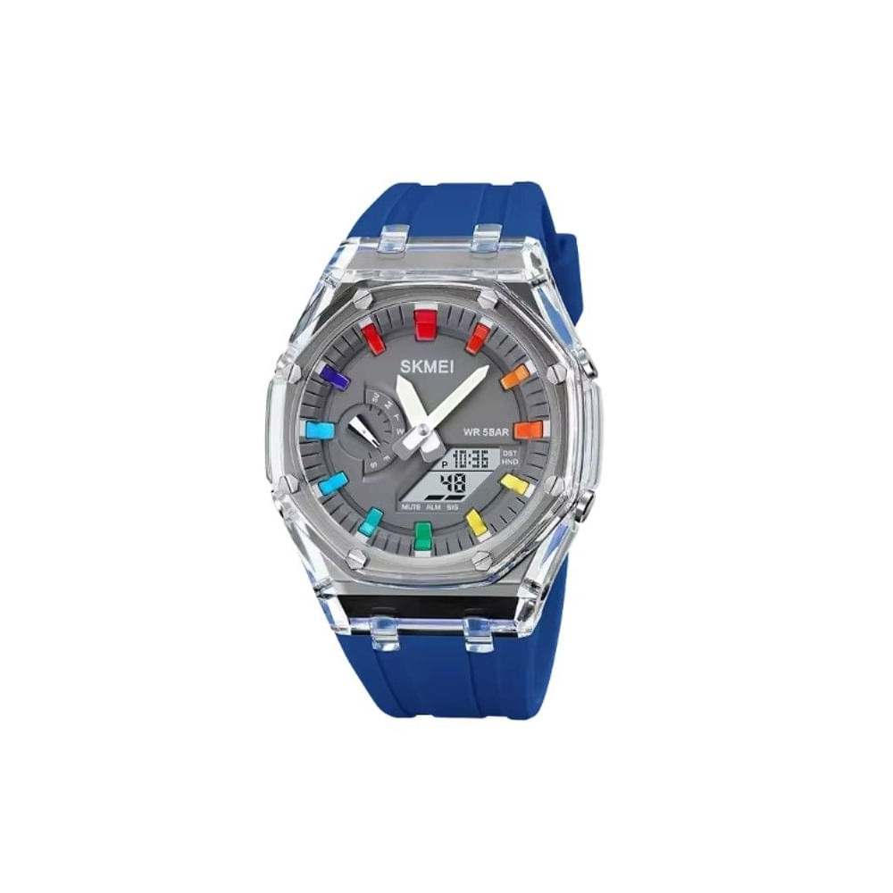Reloj pulsera de Hombre SKMEI 2100 Doble hora Azul