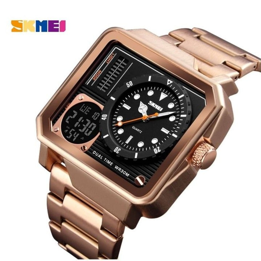 Reloj SKMEI 1392 Metálico resistente al agua Hombre Oro Rosa