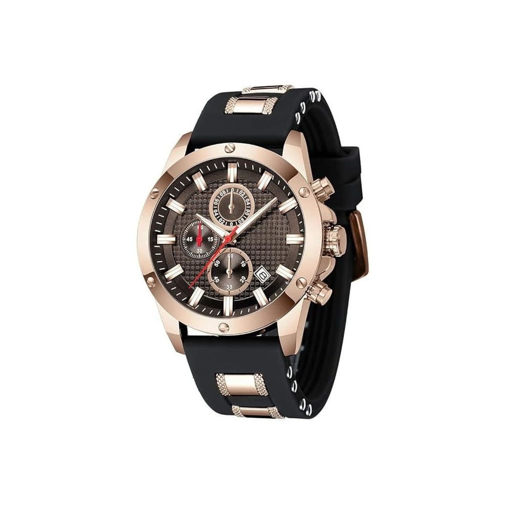 Reloj Análogo Mini Focus MF0089G Cronógrafo Resistente al agua Oro Rosa