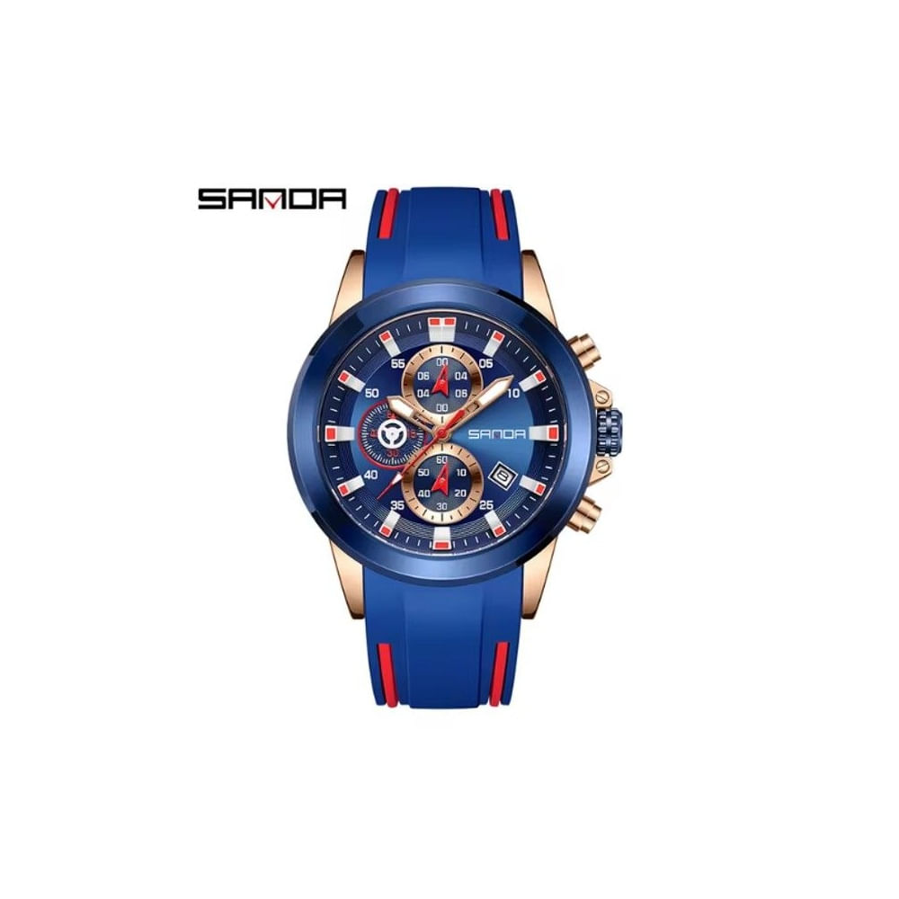 Reloj de pulsera análogo SANDA 5503 Resistente al agua Azul