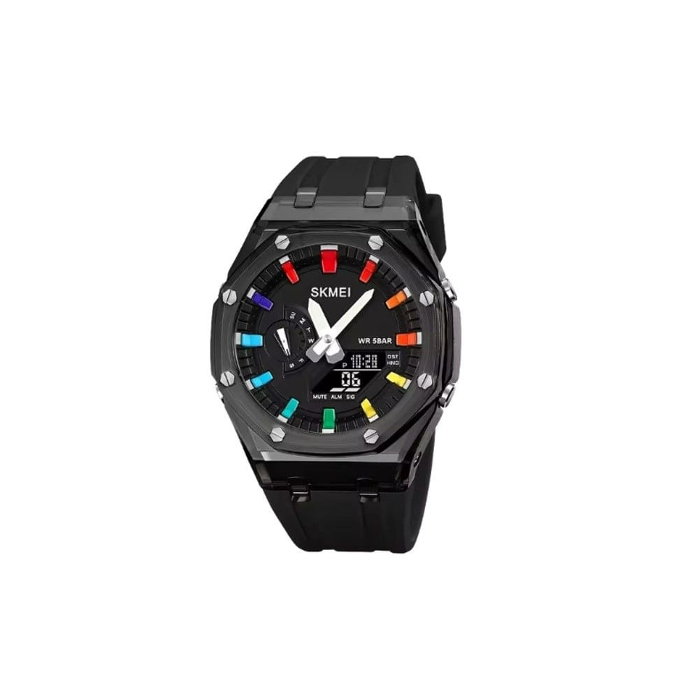 Reloj pulsera de Hombre SKMEI 2100 Doble hora Negro
