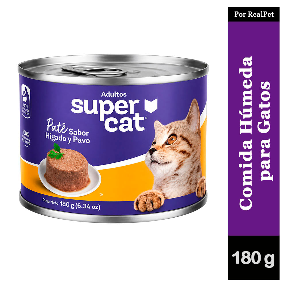 Paté para Gato Supercat Sabor Hígado y Pato 180 gr