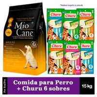 Comida Perro Adulto Mio Cane Premium 15 kg + Churu 6 Sobres Variados