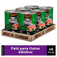 Pack x6 Paté para Gato Leonardo Quality Selection Pato 800gr