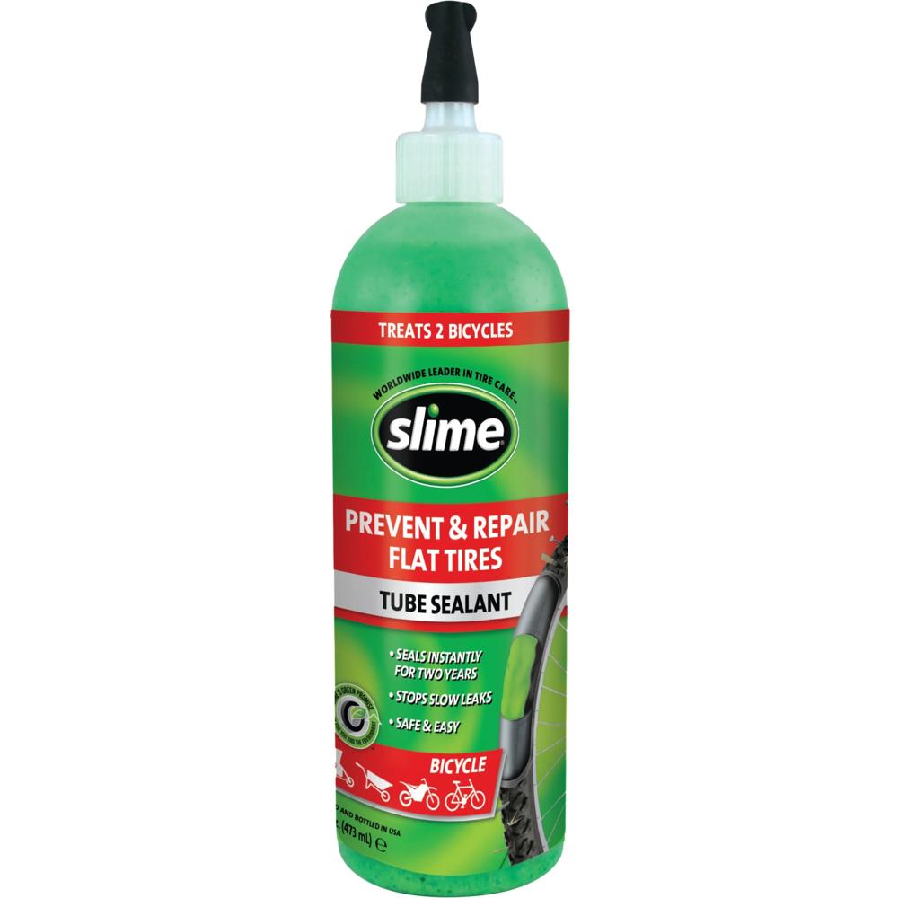 Sellador Slime para llantas con cámara Trata 2 bicicletas 16 Oz. 10056W
