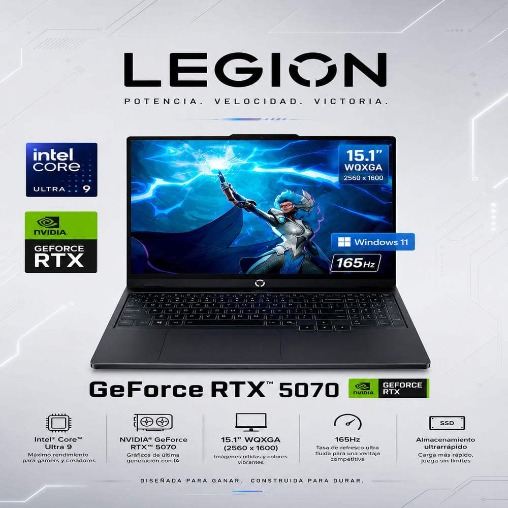 Laptop Gamer Lenovo Legion 5 Core Ultra 9 275HX 16GB RAM 1TB SSD RTX 5070 8GB 15.1 OLED 83F0001TUS