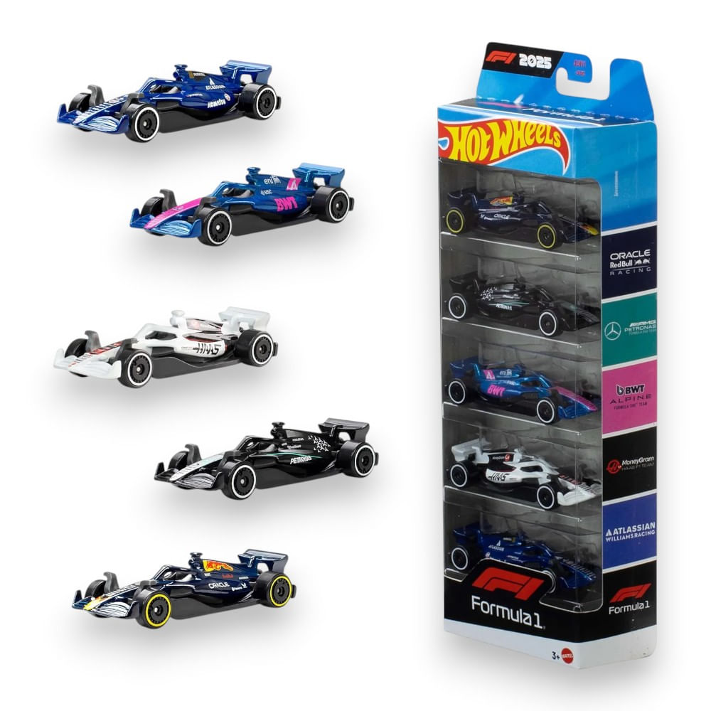 Hot Wheels F1 2025. 5-Pack 1-64