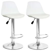 Set x 2 Sillas Altas de Bar Orlando Blanco