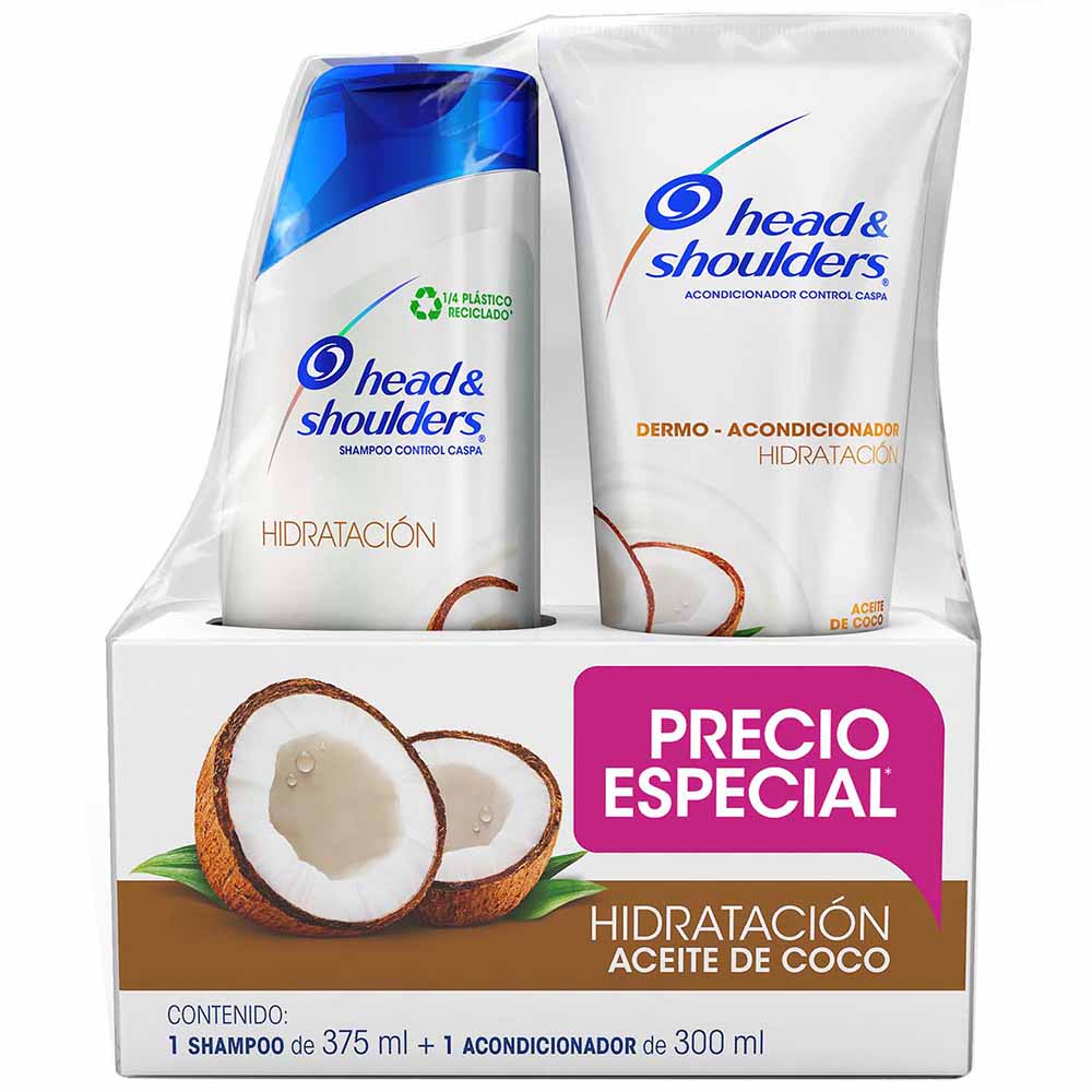 Shampoo HEAD & SHOULDERS Hidratación de Coco Frasco 375ml