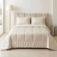 Cubrecama Premium Algodón Pima Color Soft Perla 1 Plaza