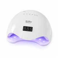 Secador de Uñas Profesional Grande UV-LED 48W Sensor Automático y Temporizador Inteligente Blanco