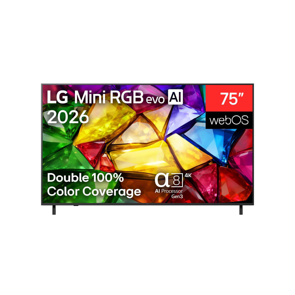 Televisor LG 75" Mini RGB evo AI 4K Smart TV 2026