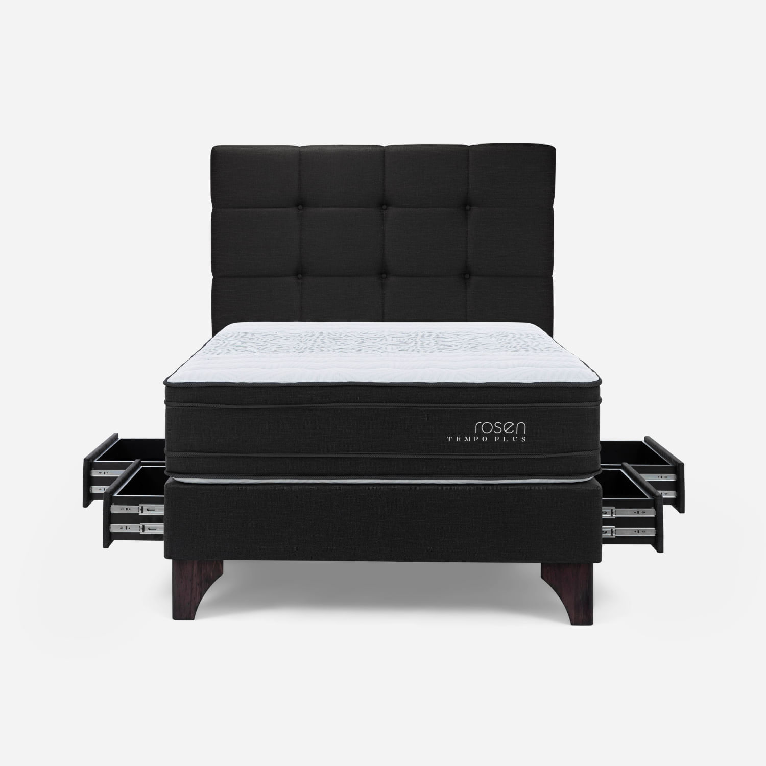 Dormitorio con Cajones Tempo Plus Issey Grafito 2 Plazas