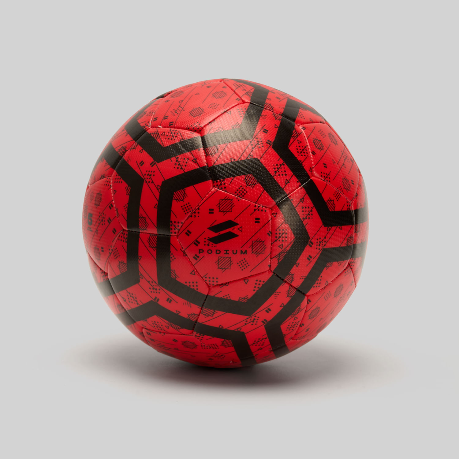 Pelota De Futbol Podium Glitch Rojo Rojo