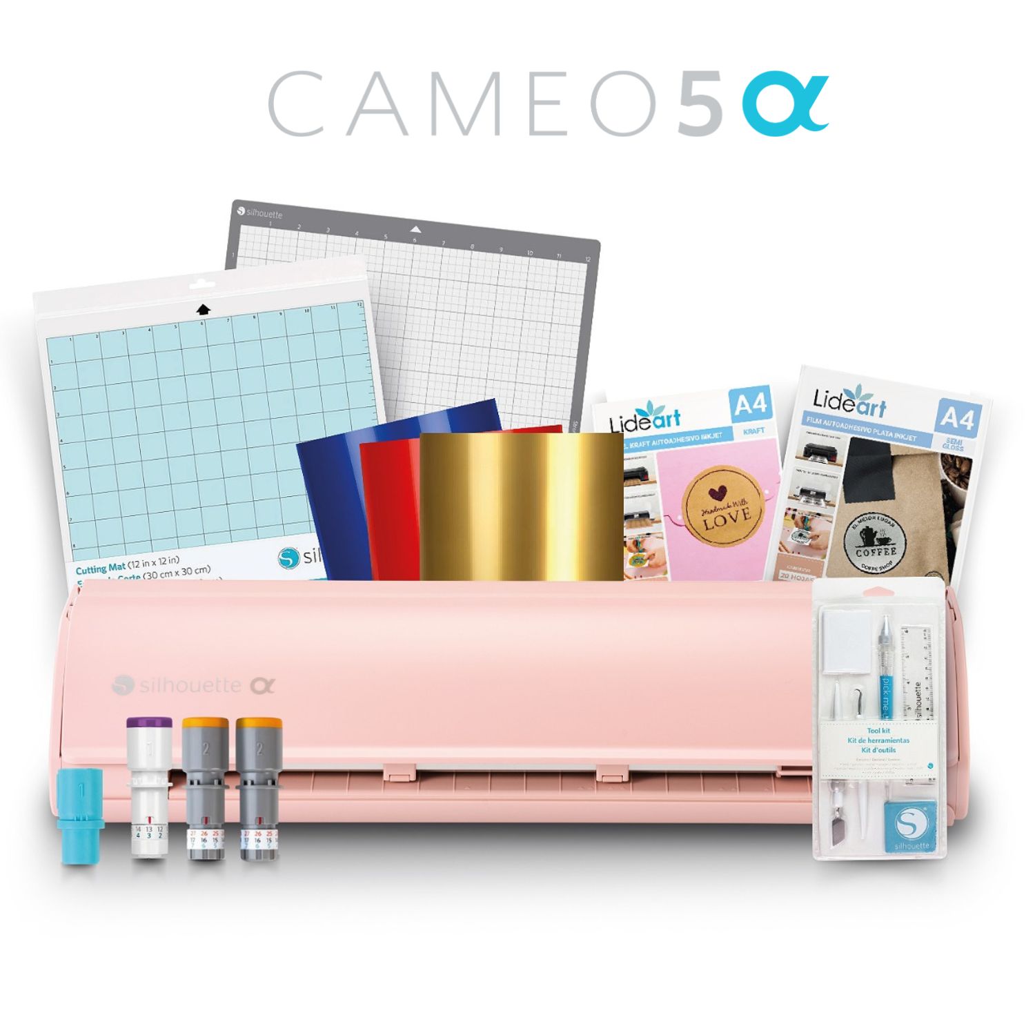 Combo Full Silhouette Cameo 5 Alpha Rosa y Cuchillas