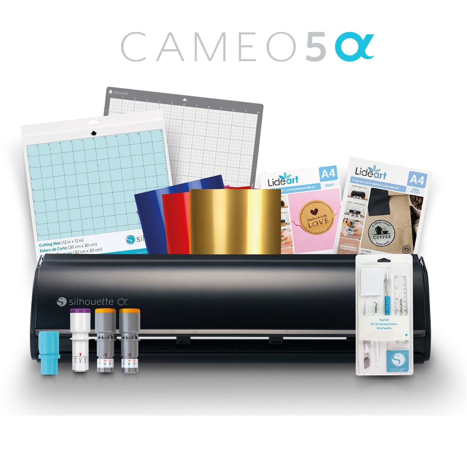 Combo Full Silhouette Cameo 5 Alpha Negro Mate y Cuchillas